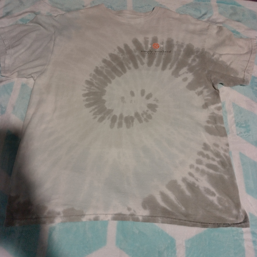 Simply Southern Gray Tie-Dye Short Sleeve Tee